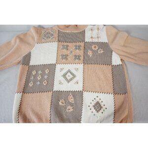 Alfred Dunner Beaded Sweater Stitch Embroidered Sequins Size Large